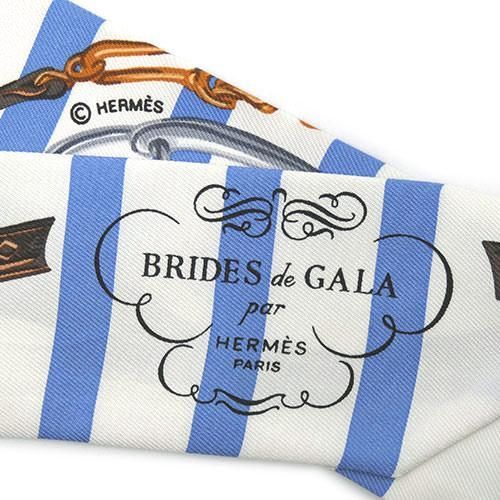 美品 エルメス スカーフ H062633S HERMES シルク ツイリー BRIDE DE