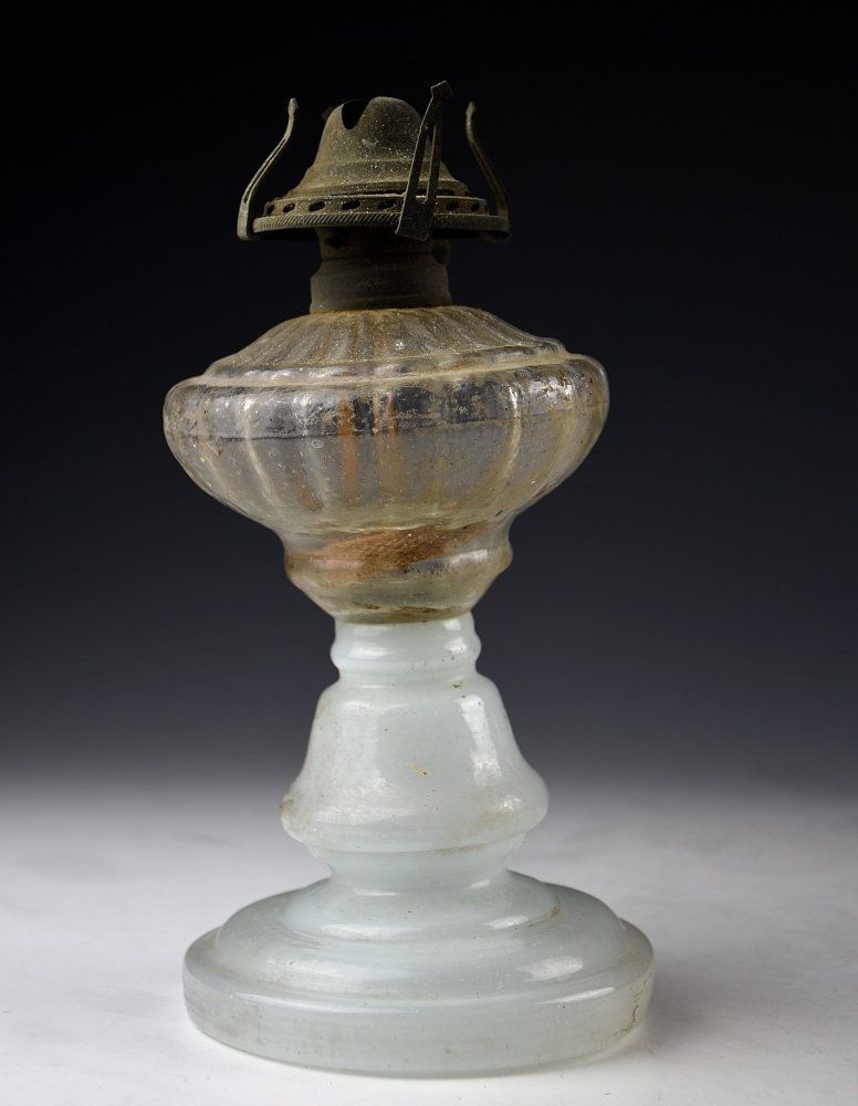 古いオイルランプ台 古民家外し物