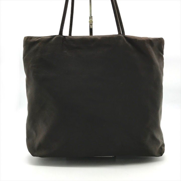 PRADA プラダ テスート ナイロン ハンドバッグ ブラウン 三角ロゴプレート PRADA プラダ ハンドバッグ トートバッグ キャンバス レザー