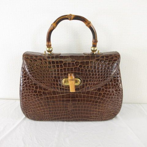 BELTRAMI クロコダイル レザー ハンドバッグ ショルダー ワニ革 リアルクロコ ベルトラミ BELTRAMI クロコダイル レザー ハンドバッグ ショルダー ワニ革 リアル