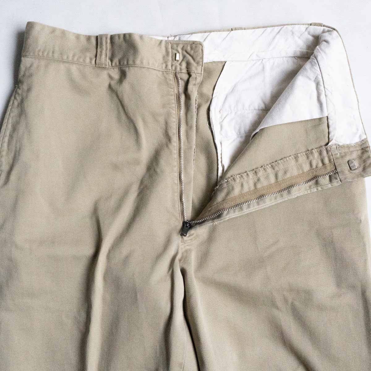 雰囲気抜群】US.ARMY【70s COTTON TROUSERS】34×33 アーミーチノ
