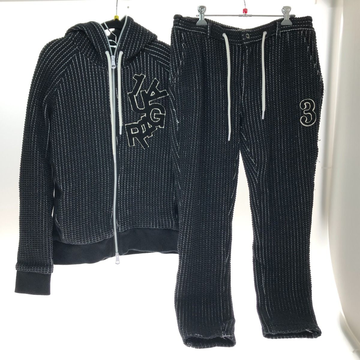□□1PIU1UGUALE3 RELAX ロゴワッフル セットアップ Lサイズ