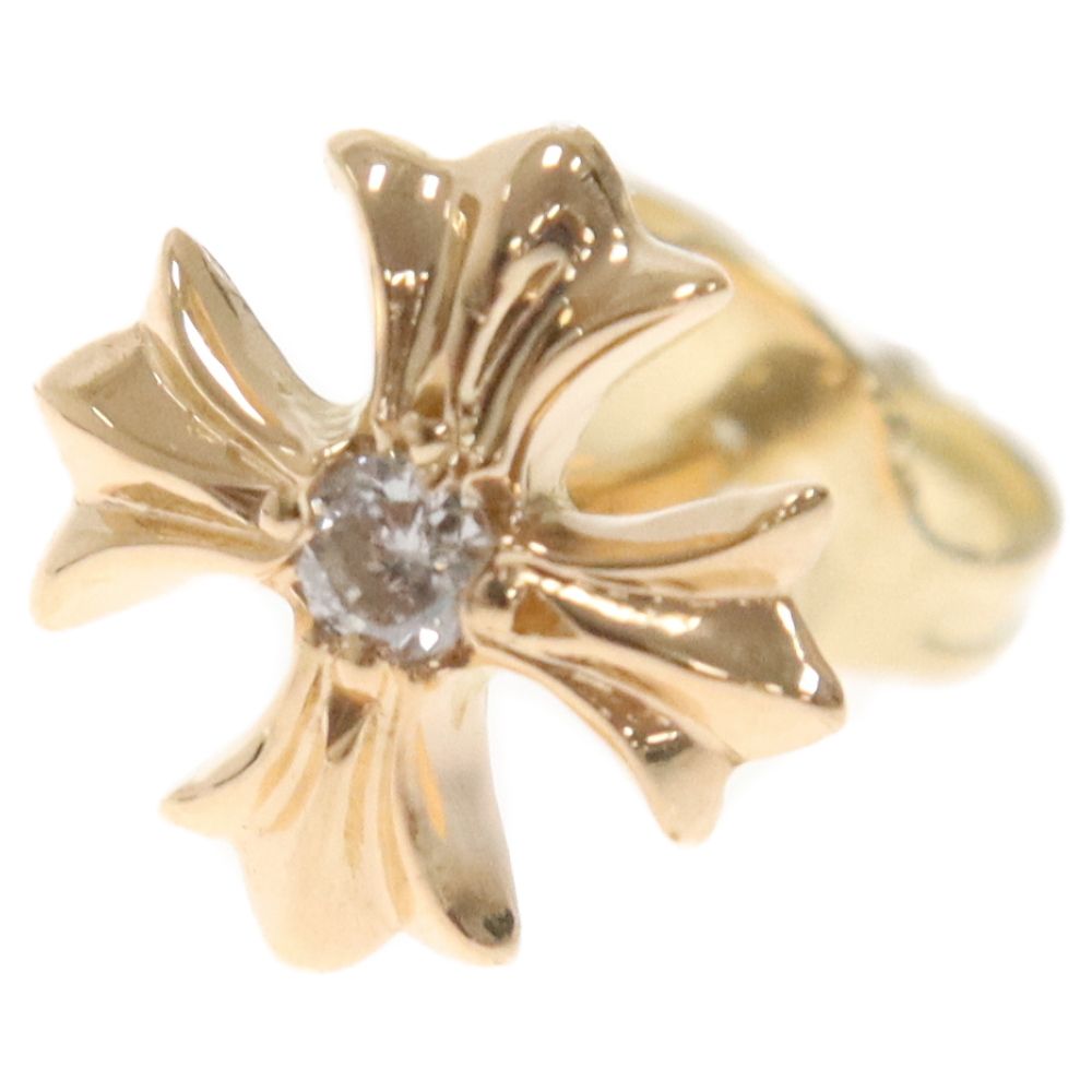 クロムハーツ　No2 CH CRS/CHクロススタッド　ピアス(あんしん鑑定済) CHROME HEARTS クロムハーツ NO2 CHクロス スタッドピアス