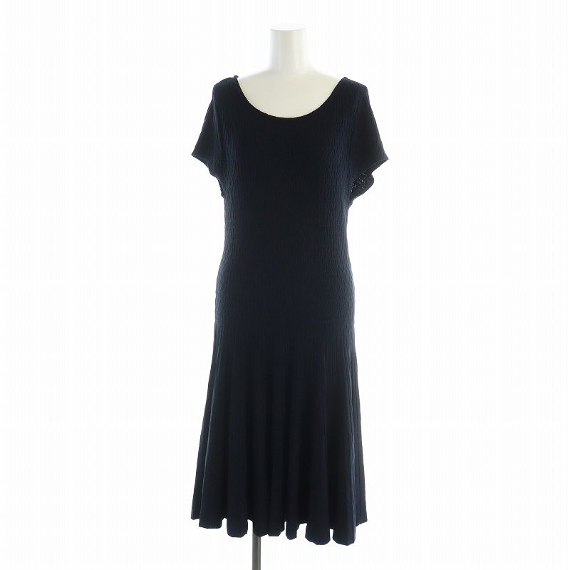 美品 VALENTINO 最高級 花柄レース×フレア 膝丈Aラインワンピース L