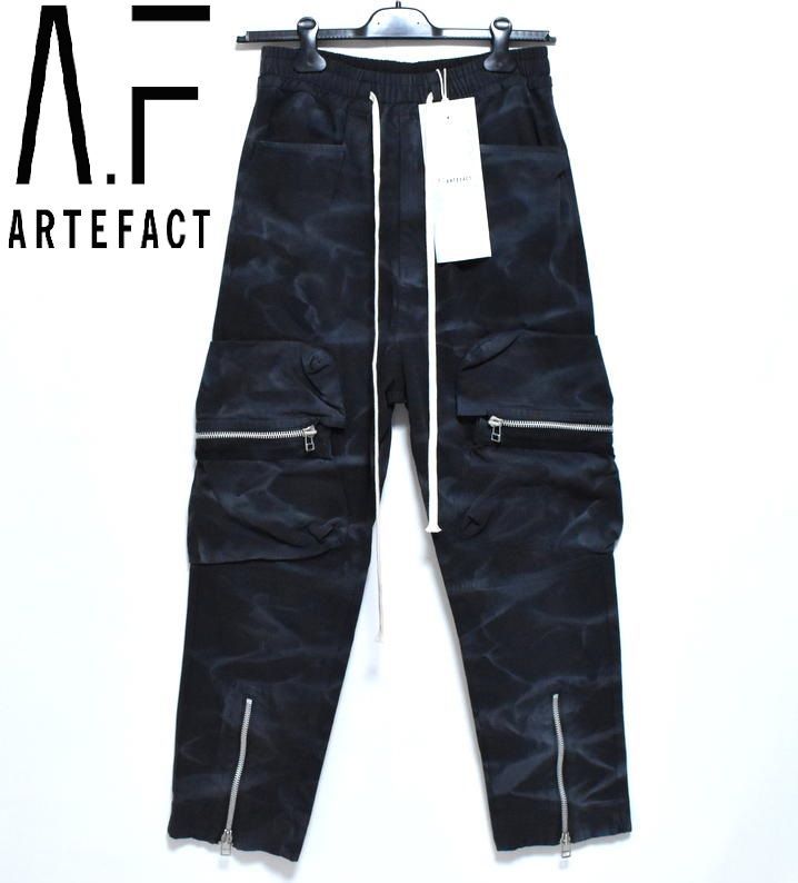 新品 A.F ARTEFACT VINTAGE DYED POCKET LONG 1 ag-7035 アーティファクト ビンテージ ダイ カーゴパンツ タイダイ