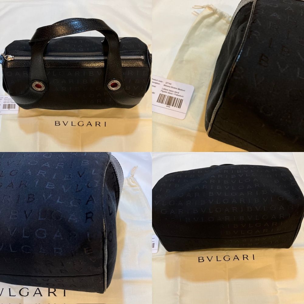 ブルガリ BVLGARI ロゴマニア ビーゼロワン キャンバスレザー ミニボストンバッグ ハンドバック ブラック - メルカリ