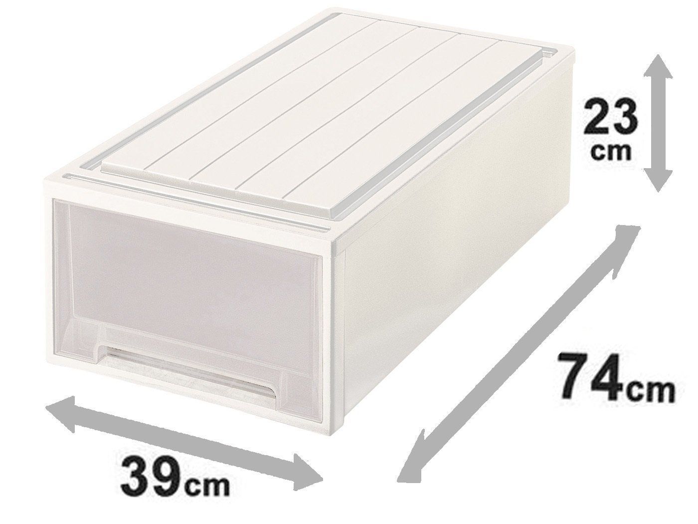 39×74×23cm カプチーノ ビュートケース L-23 衣装ケース 引き出し 収納