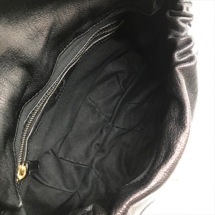 美品 DOLCE&amp;GABBANA ドルチェアンドガッバーナ レザー ブラック チェーン ショルダー バッグ 斜め掛け レディース ブランド かばん k5387 美品 DOLCE&GABBANA ドルチェアンドガッバーナ レザー ブラック