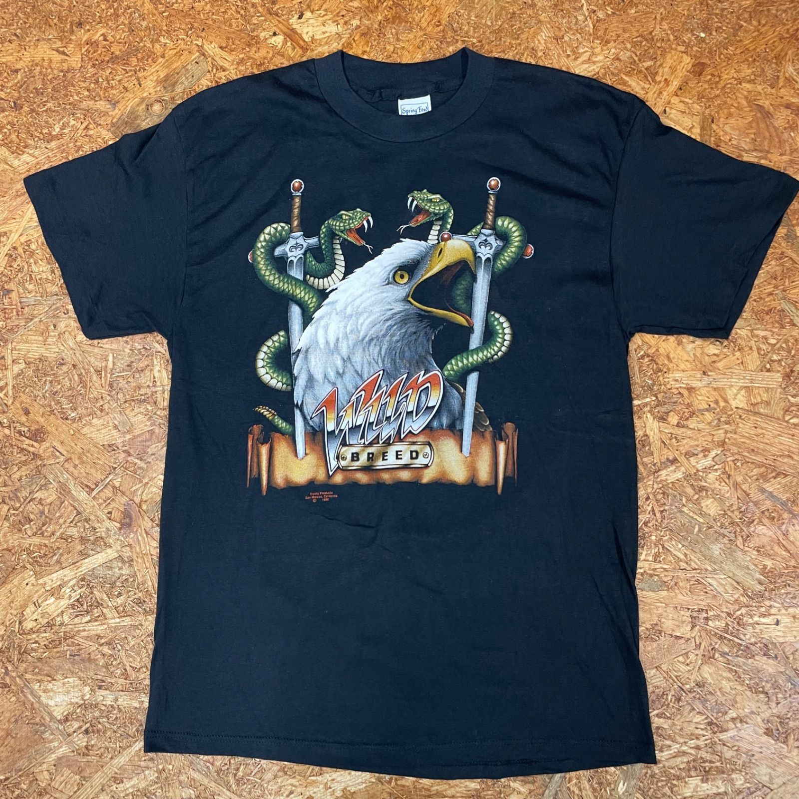 ’90s ミリタリープリントTシャツ L ブラック 半袖 90年代 MILITARY アメリカ製 イーグル ヴィンテージ ビンテージ VINTAGE ユーズド 古着