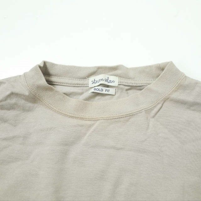 Steven Alan スティーブンアラン 日本製 LIGHT HI-DENS CREW NECK TEE ハイデンスクルーネックロングスリーブTシャツ 8112-241-0125 S グレージュ 長袖 カットソー トップス g10234