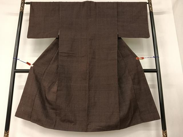 平和屋着物●男性 結城紬 アンサンブル 蚊絣 正絹 AABA0263zg