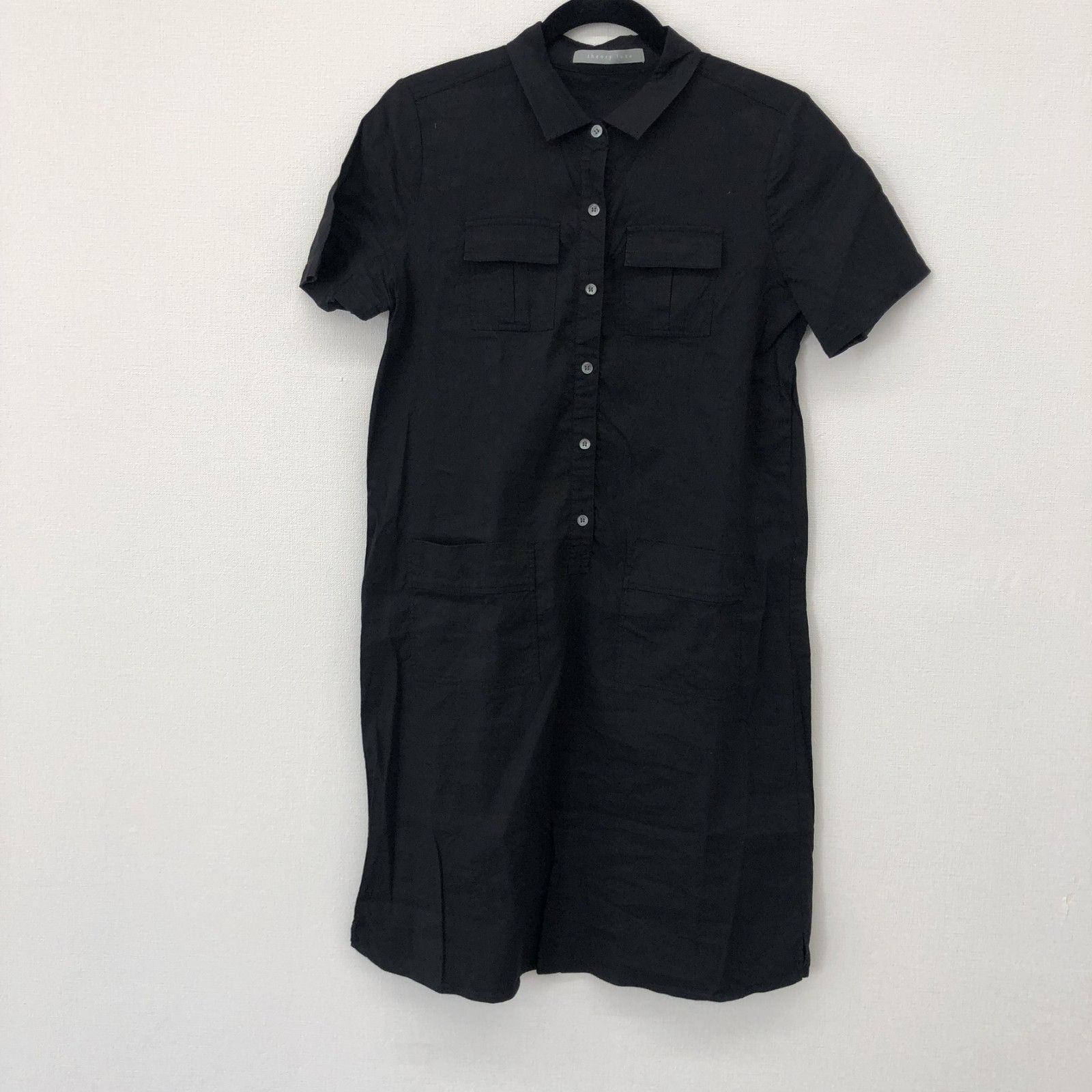 theory luxe】セオリーリュクス 半袖シャツ ロング 黒系