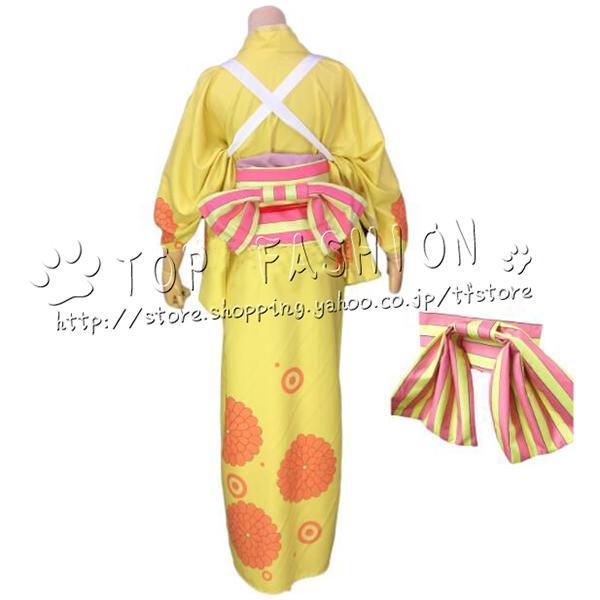 ONE PIECE ワンピース ワノ国 風 菊の丞 コスプレ衣装 着物 ウィッグ 靴 道具別売り