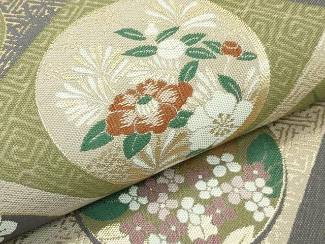 平和屋本店□極上 本場筑前博多織 草木染 手織工房 染匠：小森久 両面