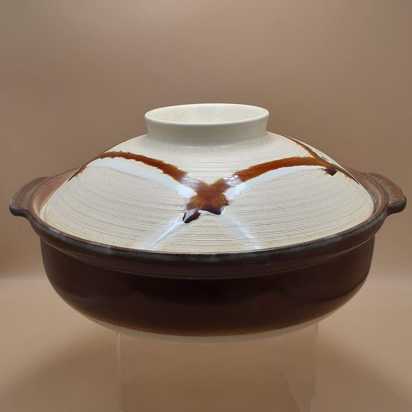 萬古焼 大黒窯 だんらん 9号鍋（4～5人用) 華月 絵付鍋 27.5cm 日本