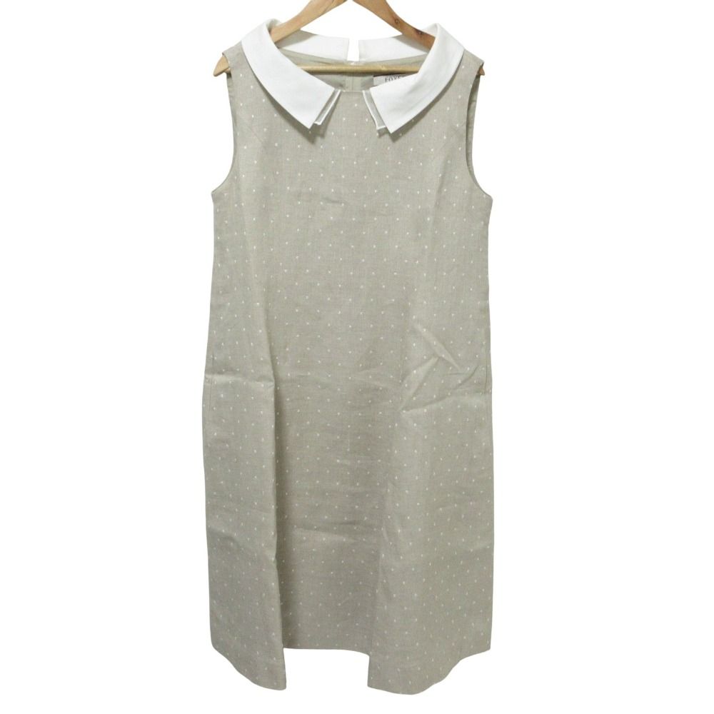極美品*フォクシー ワンピース 2way 白襟 ひざ丈 Aライン ストレッチ 極美品*フォクシー ワンピース 2way 白襟 ひざ丈 Aライン