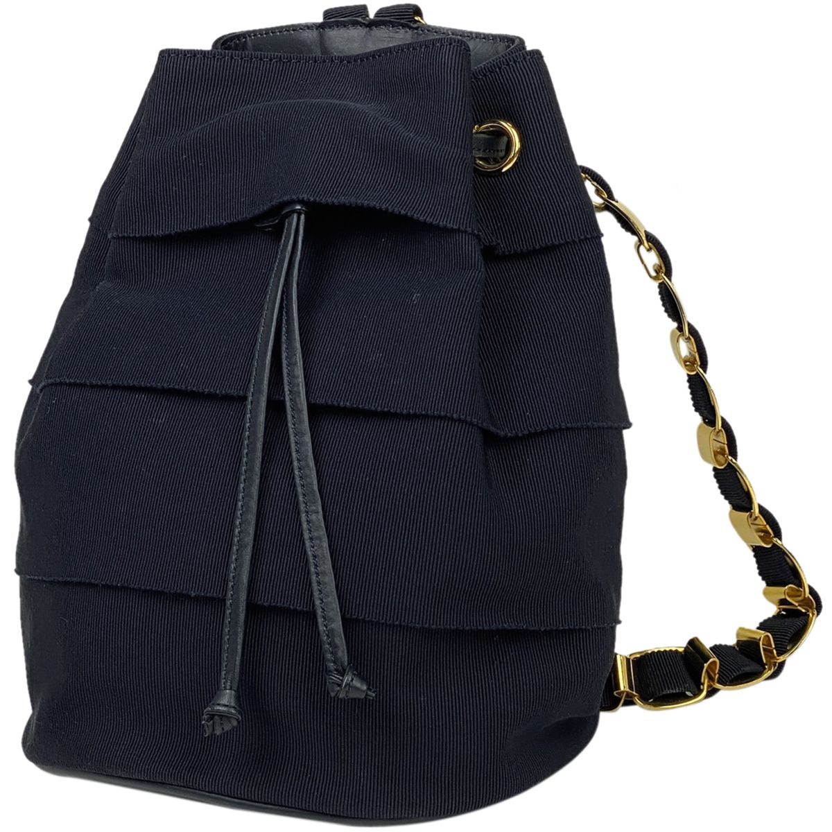 良品　サルヴァトーレフェラガモ　リュック　ヴァラ　チェーン　ナイロン　レザー　黄 サルヴァトーレフェラガモ Salvatore Ferragamo ヴァラチェーン