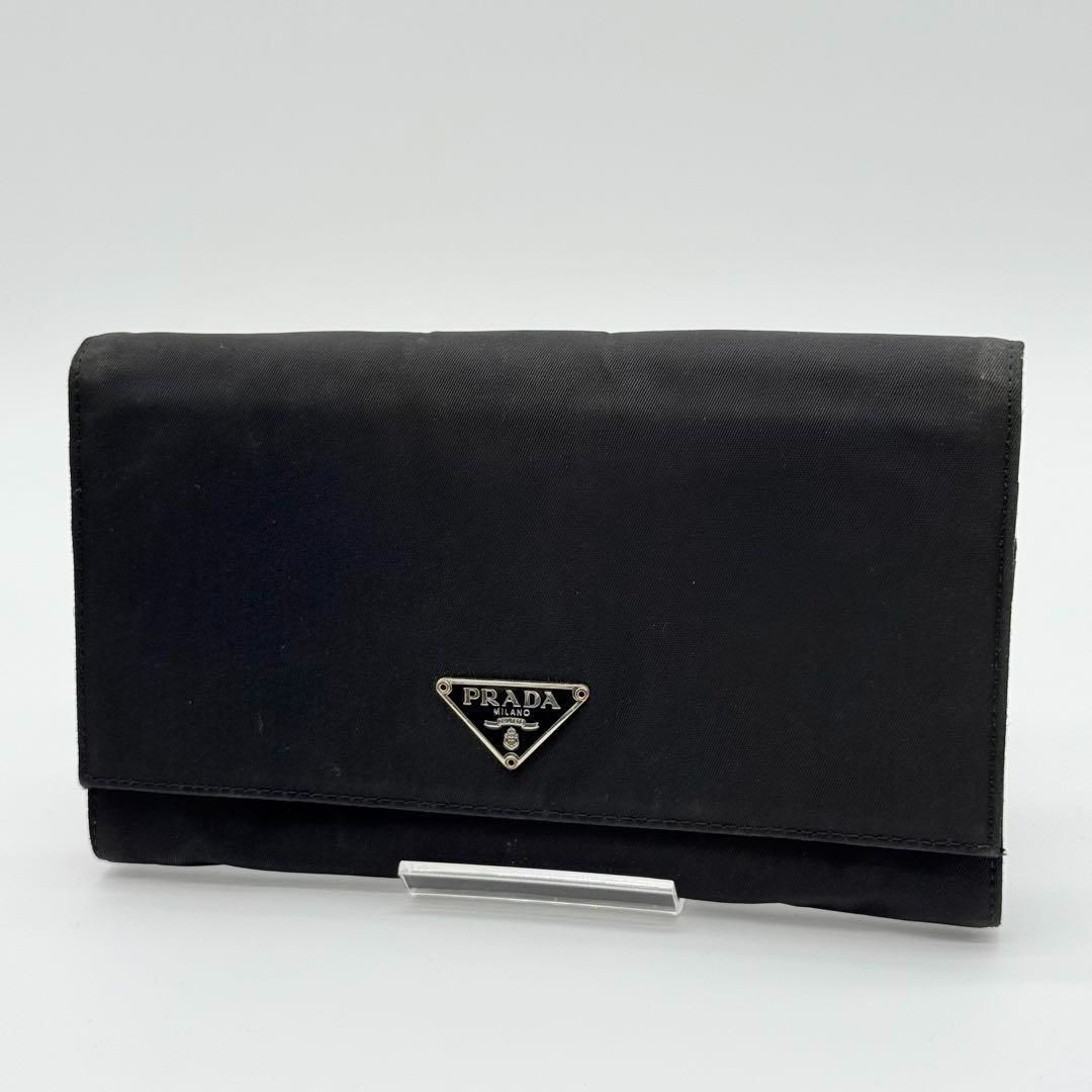 PRADA ナイロン 長財布 ブラック PRADA プラダ ラウンド長財布
