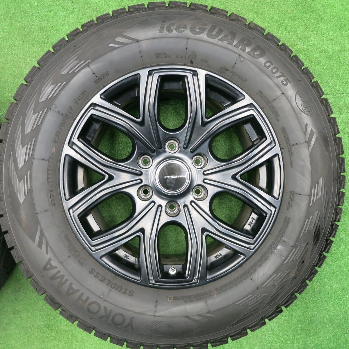 17年製 バリ溝！ ヨコハマ IG50プラス 175/65R14 14インチ 5.5j ＋42 アルミホイールセット 中古 K12 マーチ ノート 等に。 バリ山 YOKOHAMA ヨコハマ IG50プラス 175⁄65R14 スタッドレス タイヤ