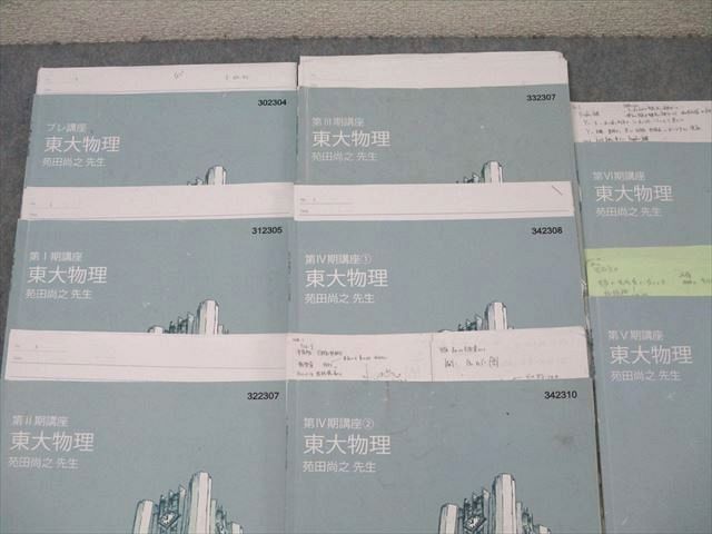 WU26-135 東進 東京大学 東大特進コース 東大物理 テキスト通年セット 2023 計8冊 苑田尚之 33S0D