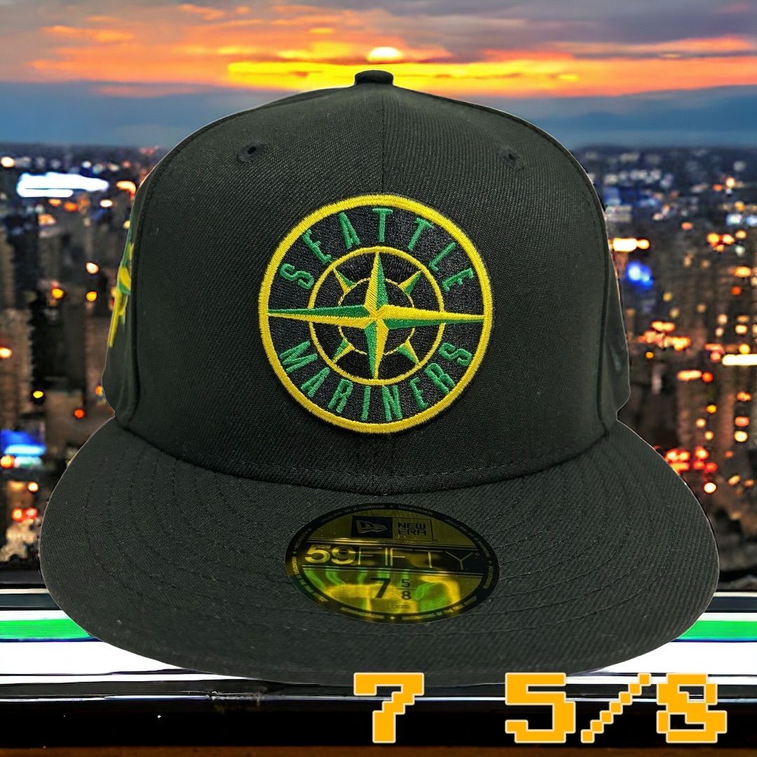 新品75/8⭐︎シアトル・マリナーズ ニューエラ 59FIFTY 日本未発売モデル ストーンアイランドカラー NEW ERA MARINERS  イチロー - メルカリ