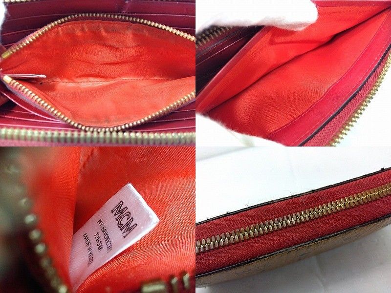 s25g-668k【中古】MCM エムシーエム ラウンドファスナー 長財布 s25g-668k【中古】MCM エムシーエム ラウンドファスナー 長財布
