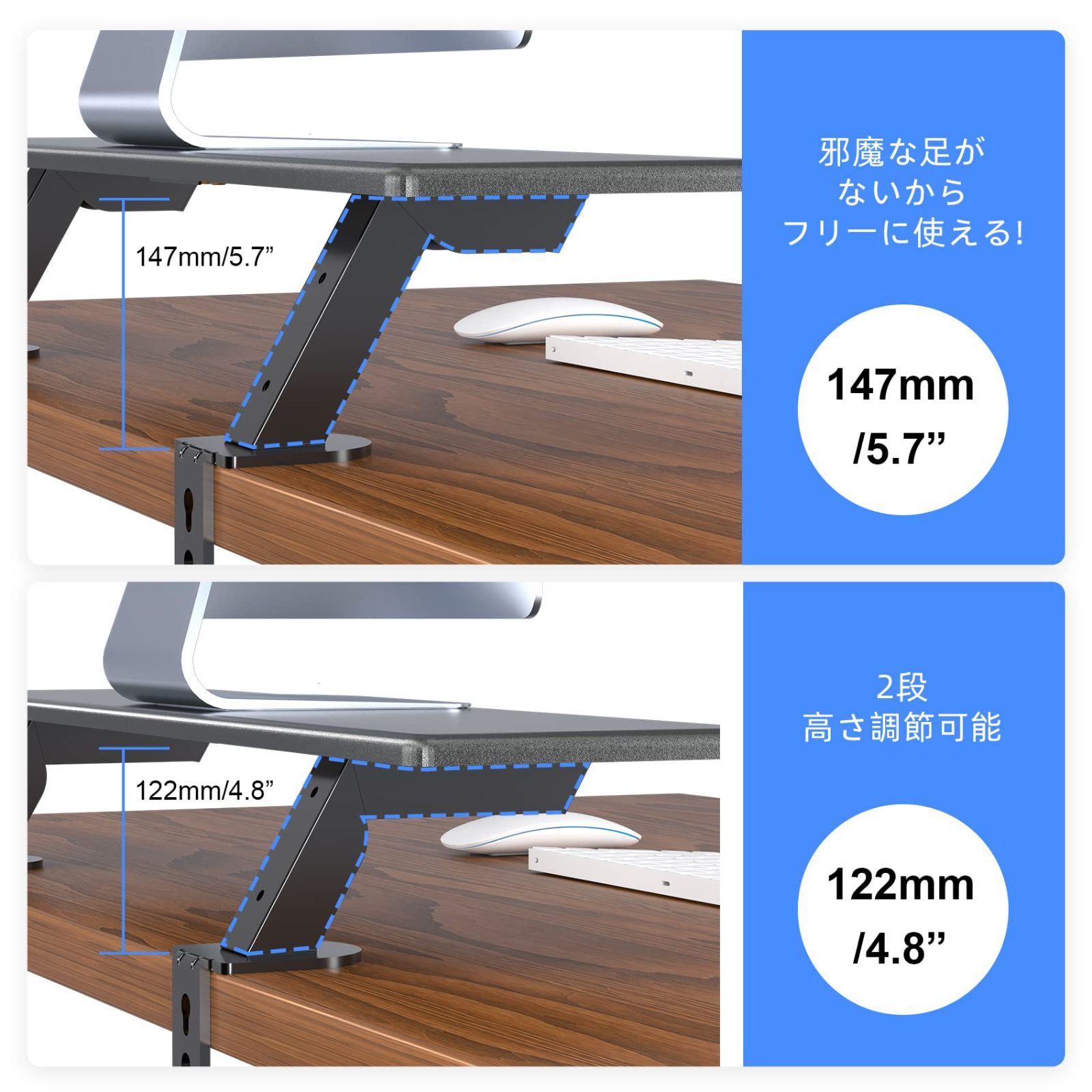 モニター台 モニタースタンド 机上ラック Suptek デスク拡張 クランプ式 机上台 サンワダイレクト本店 クランプ サンワサプライオフィス・PC周辺通販 エレコム : デスク MJKQ9 天板拡張 幅65cm