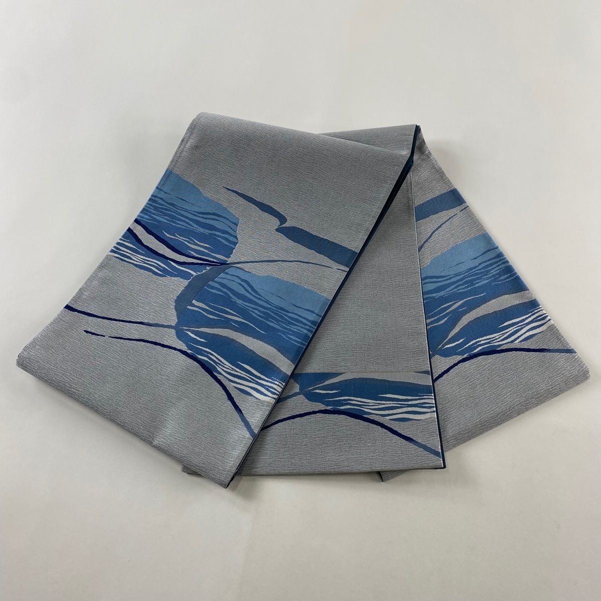 O0903 美品 逸品 上品 無形文化財 阿波藍糸使用 正絹 袋帯 O0903 美品 逸品 上品 無形文化財 阿波藍糸使用 正絹 袋帯