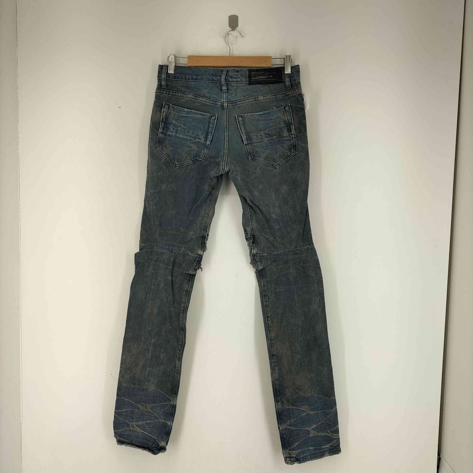 セブンユリウス _7 JULIUS 10AW アークドデニムパンツ クラッシュ加工