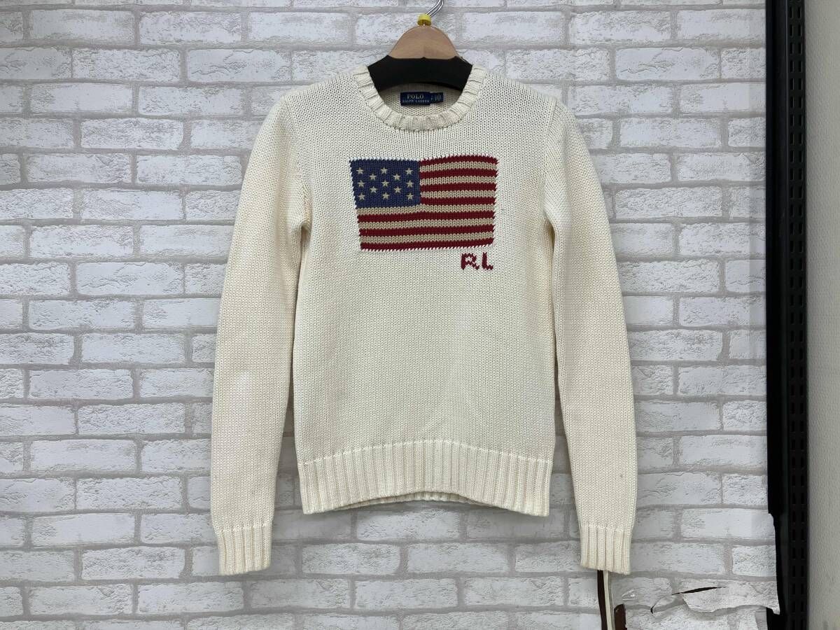 新品未使用 ラルフローレン 星条旗 ニットセーター 白 S POLO RALPH LAUREN - 最安値！chay着用 POLO RALPH LAUREN