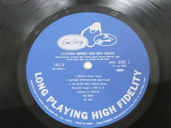 レコード 【帯付きLP】クリフォード・ブラウン=マックス・ローチ五重奏
