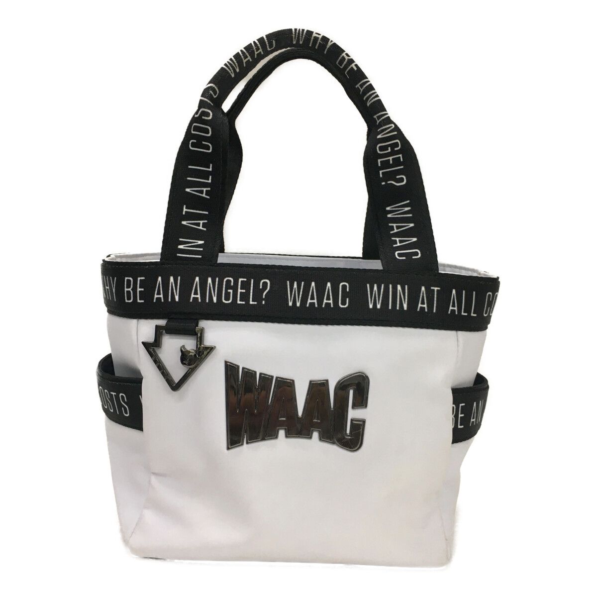 中古 ワック WAAC カートバッグ 白 ホワイト ラウンドバッグ 持ち手