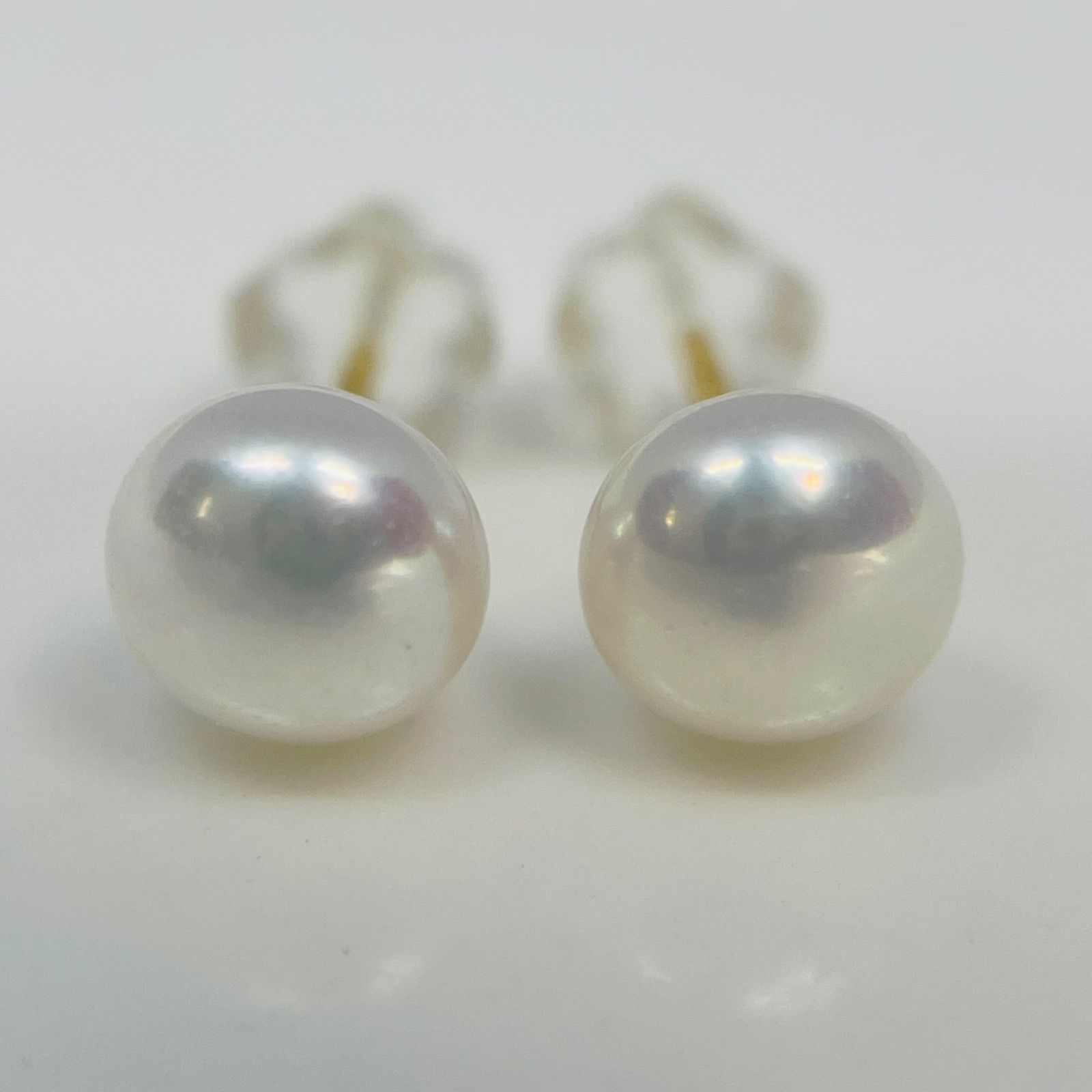 パールピアス 本真珠 小粒 淡水パール 絶品彩凛絶級 ホワイト