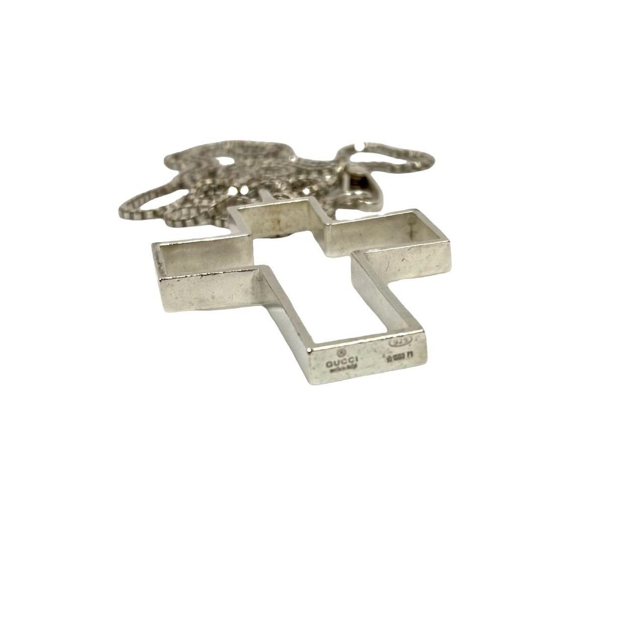 極 美品 希少品 GUCCI グッチ オープンクロス シルバー925