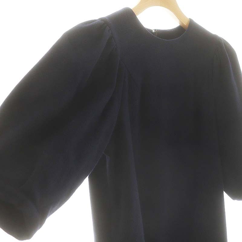 YOKOCHAN Puff Half sleeve Dress ウールワンピース YOKO CHAN (ヨーコチャン) Puff Half sleeve（YOKOCHAN Puff