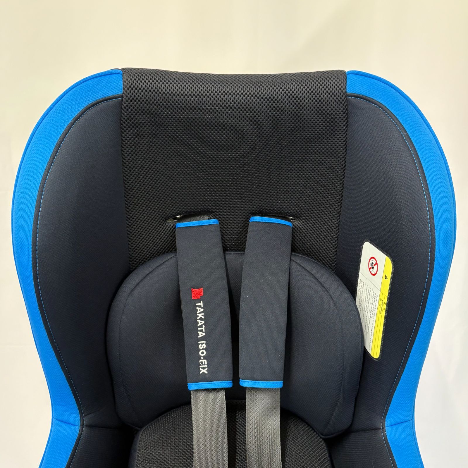美品】タカタ ISOFIX対応 チャイルドシート ブラック ブルー 青