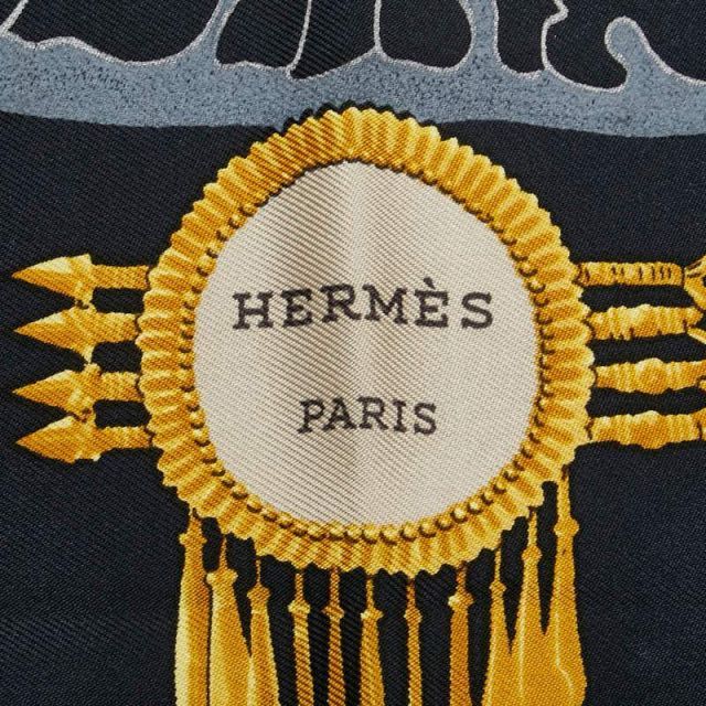 エルメス カレ90 大仏 仏像 カーニバル ブラック ゴールド HERMES HERMES エルメス カレ90 大仏 仏像 カーニバル スカーフ