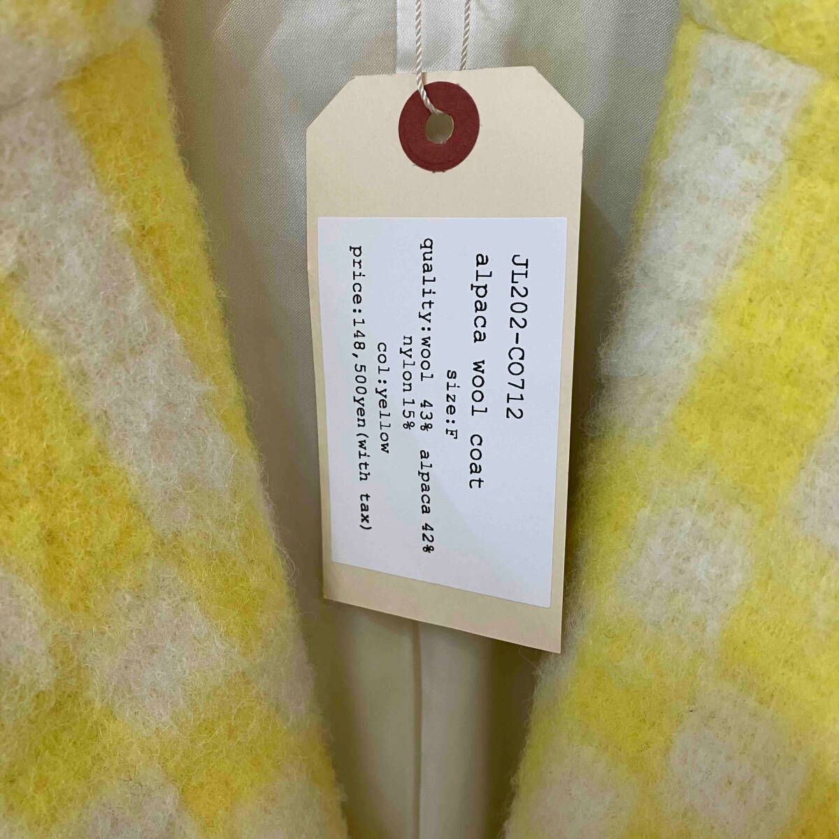 jonnlynx/ ジョンリンクス／alpaca wool coat /アルパカウールコート