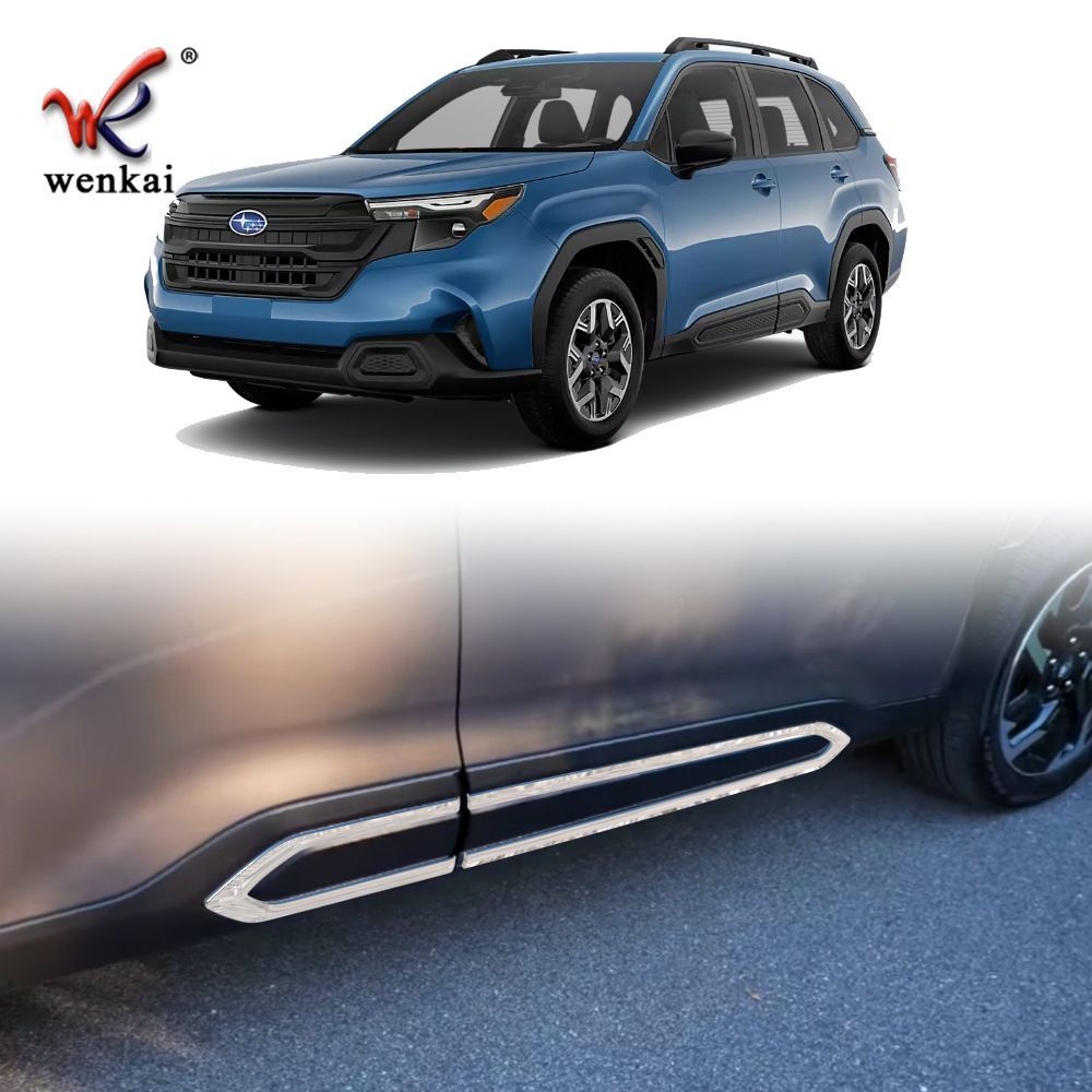 式スバル FORESTER用 SL系車身ドアモール 保護ストリップ エッジガード 電鍍鏡面 ピアノブラック 傷防止