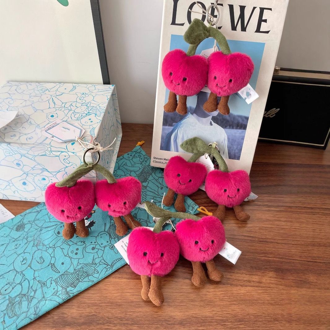ジェリーキャット　チェリー　さくらんぼ　ぬいぐるみ　バッグチャーム　袋付き jellycat ジェリーキャット Amuseables Cherry チェリー