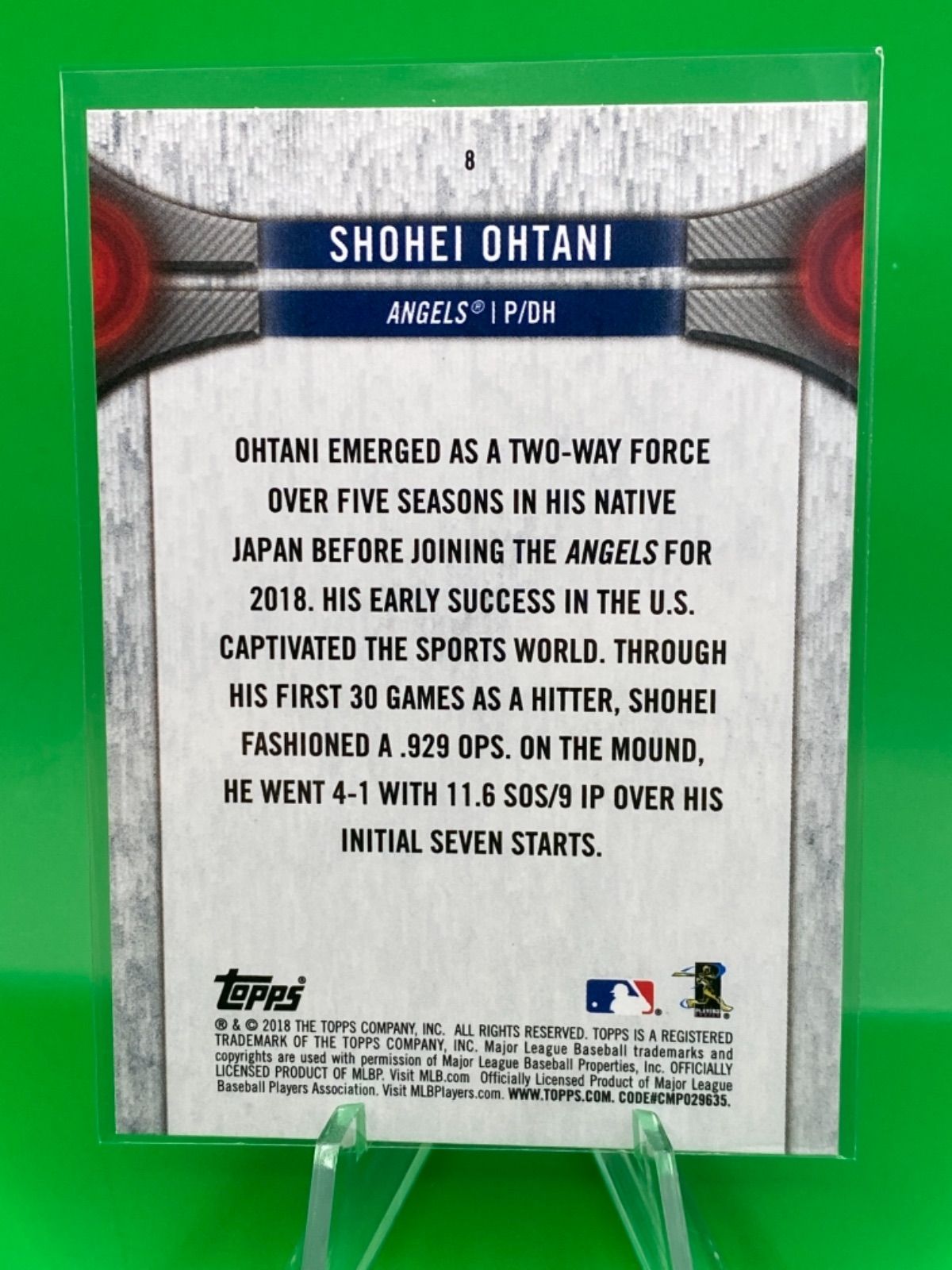 大谷翔平2018Topps National Baseball Card Day その他