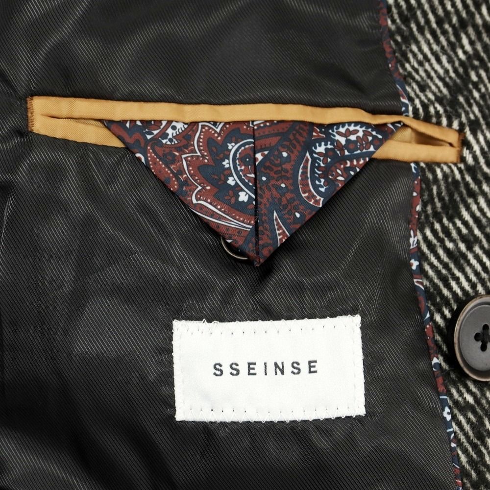 ダブルブレストコート ブラックxホワイト