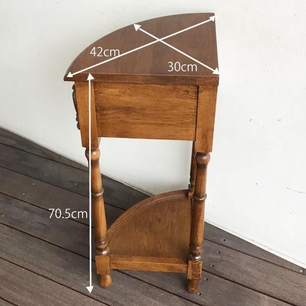 SALE!! コーナーシェルフ　サイドテーブル　古家具　レトロ雑貨　ビンテージ SALE!! コーナーシェルフ サイドテーブル 古家具 レトロ雑貨