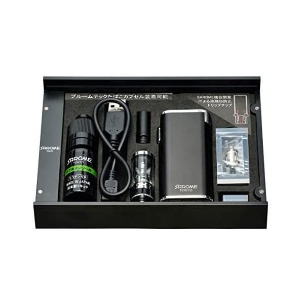 SAROME VAPE-2 スターターキット ブラック - ダブルメンソール 10ml ブラック 1個 x 1