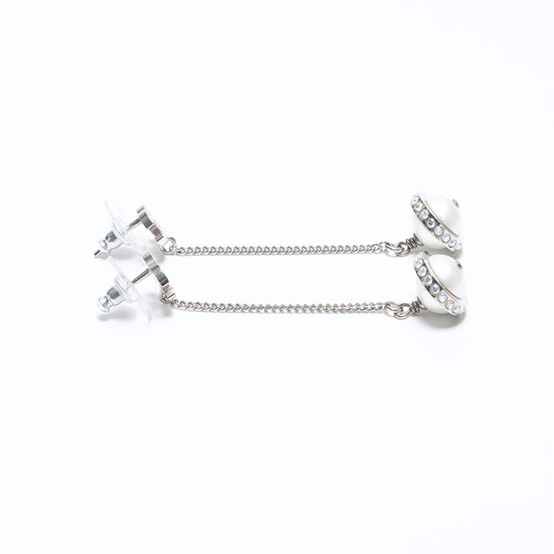 CHANEL シャネル ピアス パール ラインストーン スイング A17K