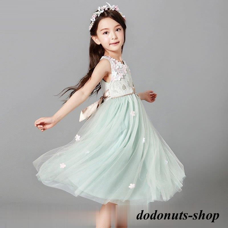 140 青い鳥 フォーマルドレス ミントグリーン 青い鳥 ドレス 140