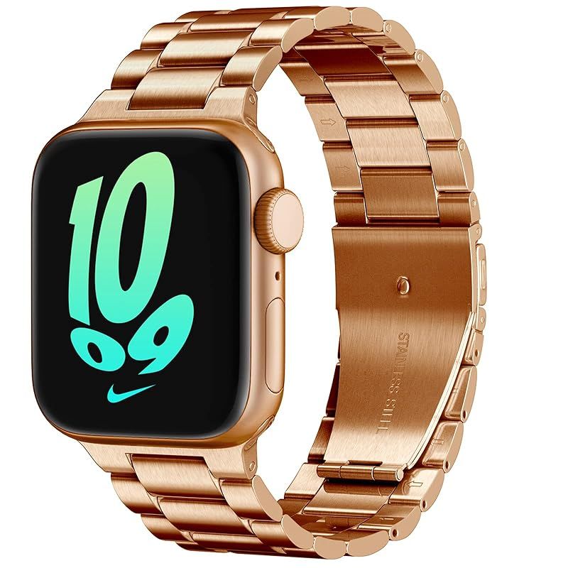【2024 新型】コンパチブルapple watch バンド，アップルウォッチ バンド ステンレス製 長さ調整器具付き 交換バンド apple watch Ultra 2/Ultra/10/9/8/7/6/SE/5/4/3/2/1対応 ビジネス 通勤 ap 0