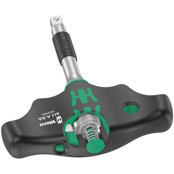 WERA ヴェラ 差込角1|4DR T型 ラチェットドライバーハンドル 軸長45mm ギア数80 023460 工具 ツール DIY 作業工具 道具