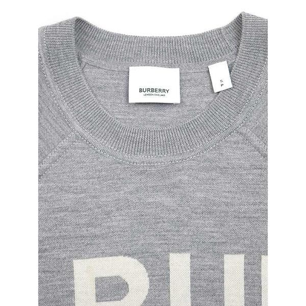 Burberry バーバリー　ホースフェリー ウール ニット S グレー　美品 BURBERRYバーバリーホースフェリープリントウールニットセーター