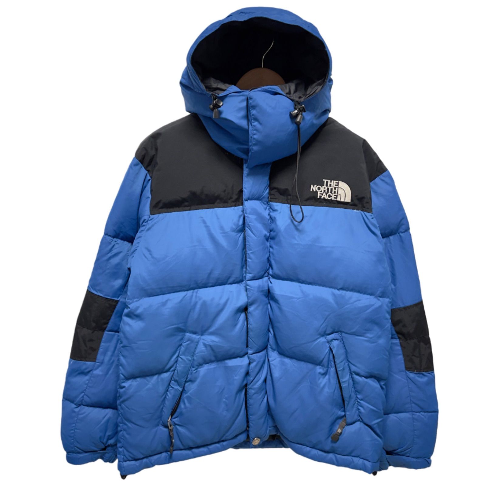 最上級ライン サミットシリーズ 】 ノースフェイス THE NORTH FACE L相当 ヒマラヤンパーカー SUMMIT SERIES ダウンジャケット  ブルー ブラック 青 黒 ウインドストッパー WIND STOPPER 古着 Z091 - メルカリ